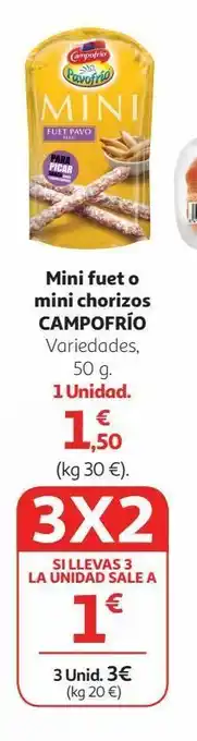 Alcampo Cañitas de fuet campofrío oferta