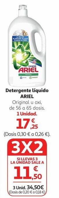 Alcampo Detergente líquido ariel oferta