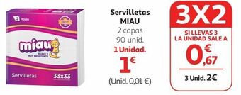 Alcampo Servilletas miau oferta