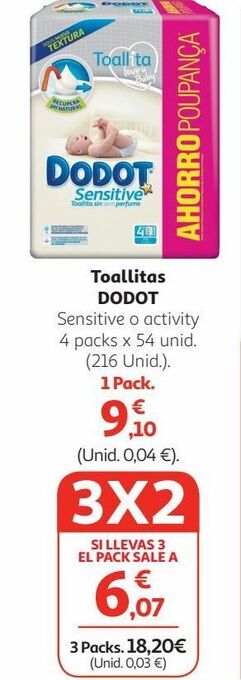 Alcampo Toallitas dodot oferta
