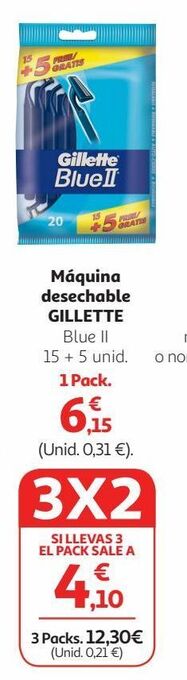 Alcampo Maquinilla desechable gillette oferta