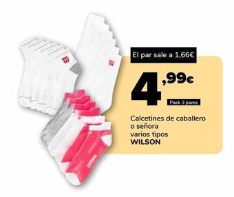 Supeco Calcetines de caballero o señora varios tipos wilson oferta