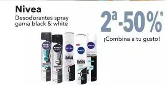 Clarel Nivea Desodorantes spray gama black & white oferta