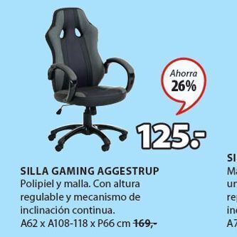 JYSK Silla gaming oferta