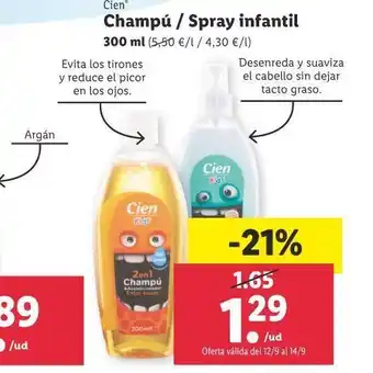 Lidl Champú infantil oferta