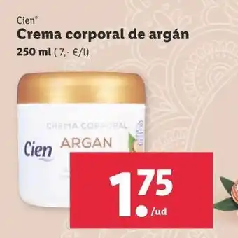 Lidl Crema corporal de argán oferta