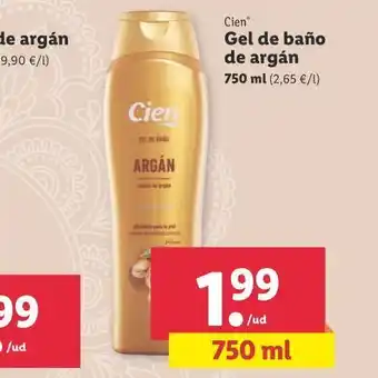 Lidl Gel de baño del argán oferta