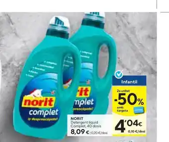 NORIT Detergent líquid Complet 40 dosis