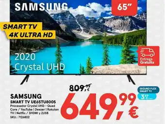 Worten SAMSUNG SMART TV UE65TU8005 oferta