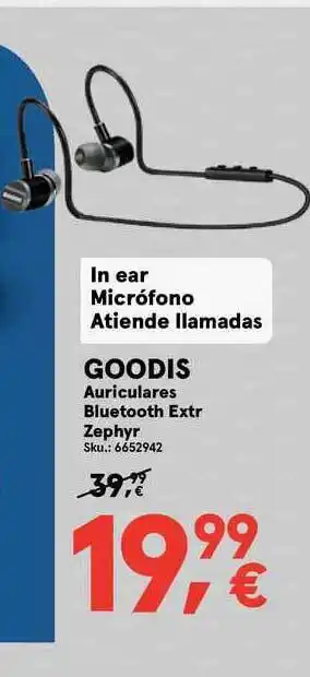 Worten GOODIS Auriculares Bluetooth Extr Zephyr oferta