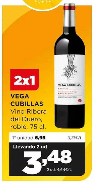 Alimerka Vega cubillas vino ribera del duero roble oferta