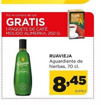 Alimerka Ruavieja aguardiente de hierbas oferta