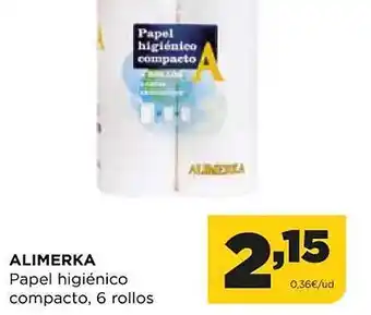 Alimerka Alimerka papel higiénico compacto 6 rollos oferta