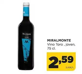 Alimerka Miralmonte vino toro joven oferta