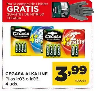Alimerka Cegasa alkaline pilas ir03 o ir06 4 oferta