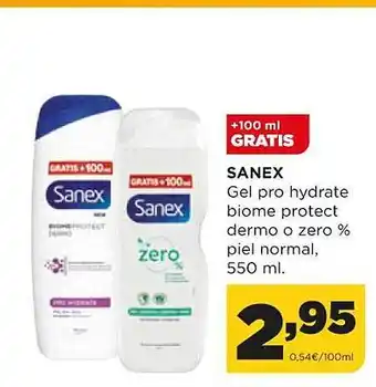 Alimerka Sanex gel pro hydrate biome protect dermo o zero % piel normal oferta