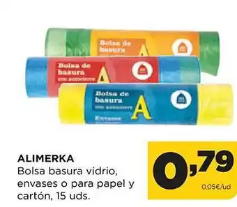 Alimerka Alimerka bolsa basura vidrio envases o para papel y cartón 15 oferta