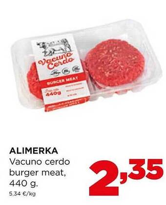 Alimerka Alimerka vacuno cerdo burger meat oferta