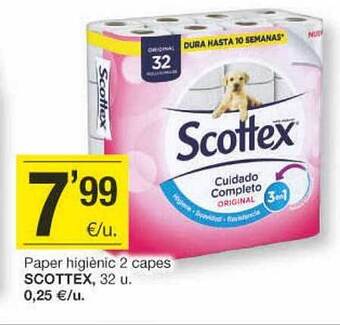 BonpreuEsclat Paper higiènic 2 capes scottex oferta