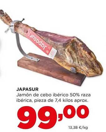 Alimerka Japasur jamón de cebo ibérico 50% raza ibérica pieza de aprox oferta