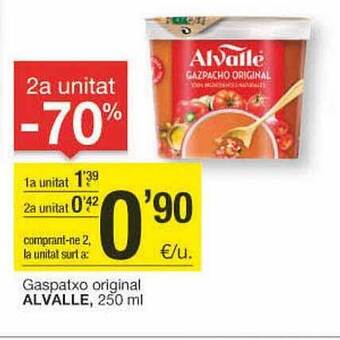 BonpreuEsclat 2a unitat -70% gaspatxo original alvalle oferta