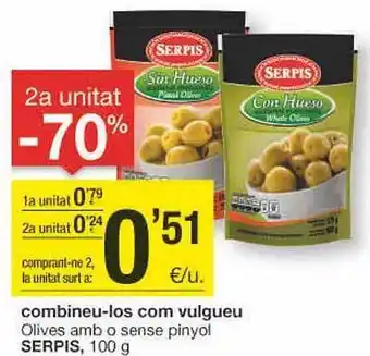 BonpreuEsclat 2a unitat -70% olives amb o sense pinyol serpis oferta
