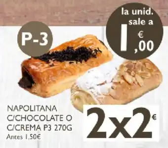 Cash Ecofamilia Napolitana C/Chocolate o C/Crema P3 270g oferta
