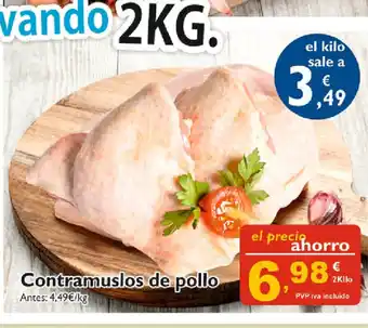Cash Ecofamilia Contramuslos de pollo 2 kg oferta
