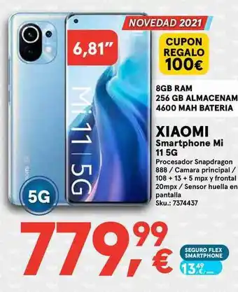 Worten XIAOMI Smartphone Mi 11 5G oferta