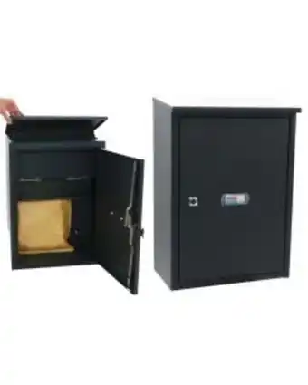 ferrOkey Buzon exterior vertical 535x370x200mm acero grafito packet-box btv oferta