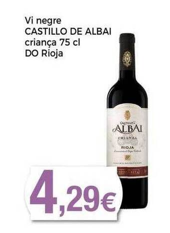 Keisy Vi negre castillo de albai criança do rioja oferta