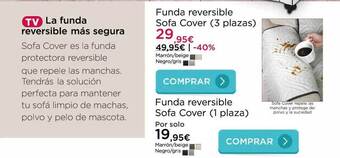 La tienda en casa Funda reversible sofa cover 3 plazas funda reversible sofa cover 1 plaza oferta