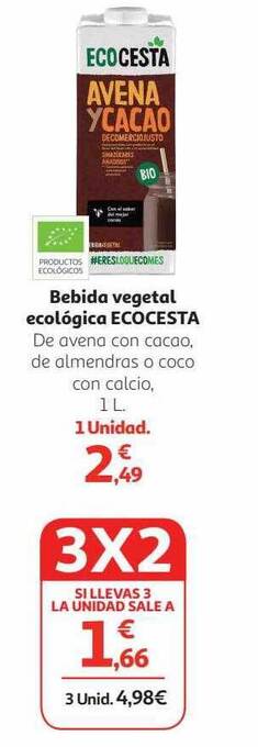 Alcampo Bebida vegetal ecológica ecocesta oferta