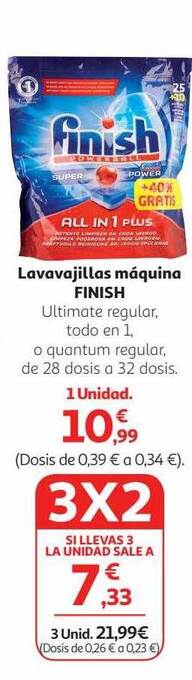 Alcampo Lavavajillas máquina finish oferta