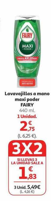 Alcampo Lavavajillas a mano maxi poder fairy oferta