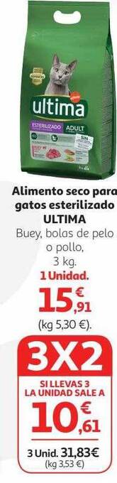 Alcampo Alimento seco para gatos esterilizado ultima oferta