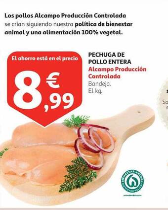 Alcampo Pechuga de pollo entera oferta