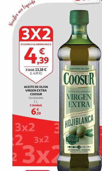 Alcampo Aceite de oliva virgen extra coosur oferta
