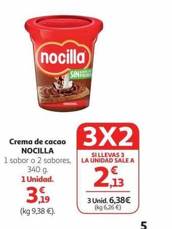 Alcampo Crema de cacao nocilla oferta
