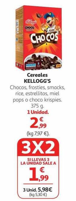 Alcampo Cereales kellogg's oferta