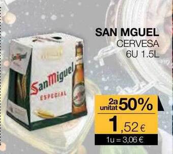 Plusfresc 2a unitat 50% san miguel cervesa oferta