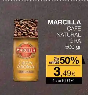 Plusfresc 2a unitat 50% marcilla cafè natural gra oferta
