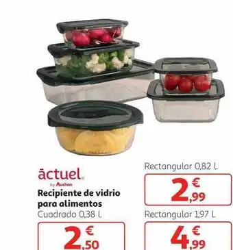 Alcampo Actuel recipiente de vidrio para alimentos oferta