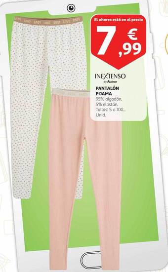 Alcampo Inextenso pantalón pijama oferta