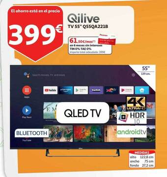 Alcampo Qilive tv 55 oferta