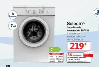 Alcampo Selecline secadora de evacuación 897426 oferta