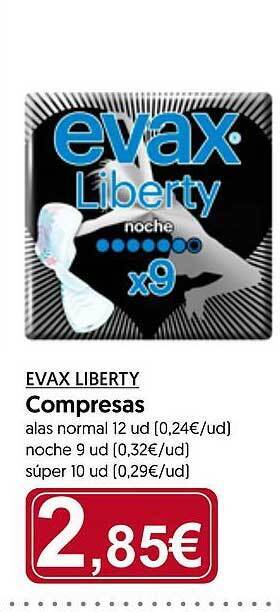 Hiper Usera Evax liberty compresas oferta