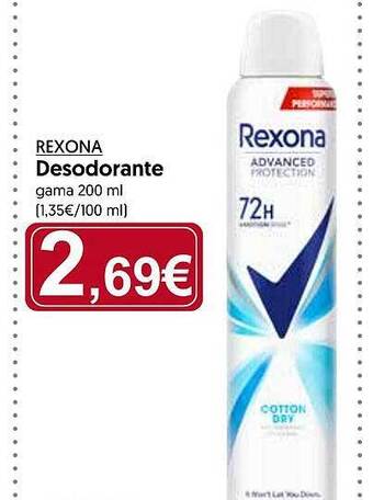Hiper Usera Rexona desodorante oferta