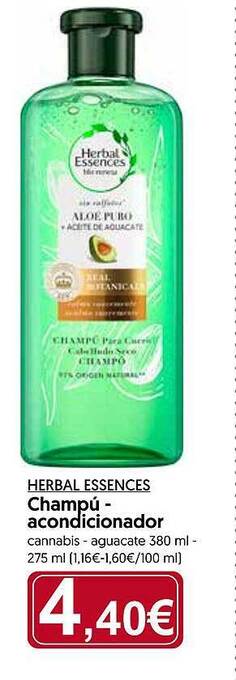 Hiper Usera Herbal essences champú acondicionador oferta