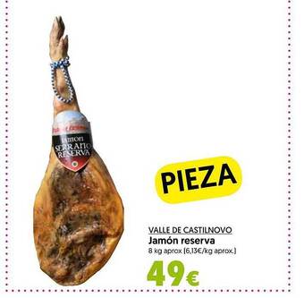 Hiper Usera Valle de castilnovo jamón reserva oferta